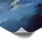 Met de 'flow crashing Ocean Waves Art' Poster (Hoek)