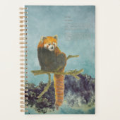 Met de hand beschilderd Bedreigde Rode Panda Planner (Voorkant)