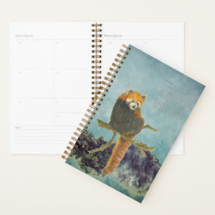 Met de hand beschilderd Bedreigde Rode Panda Planner