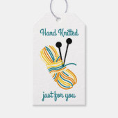 Met de hand breit u alleen voor u - White Knitting Cadeaulabel (Voorkant)