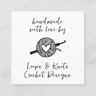 Met de Hand Gebreid Crochet Vierkante Visitekaartje