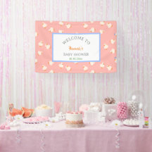 Met de hand geïllustreerde baby-eendjes Roze baby