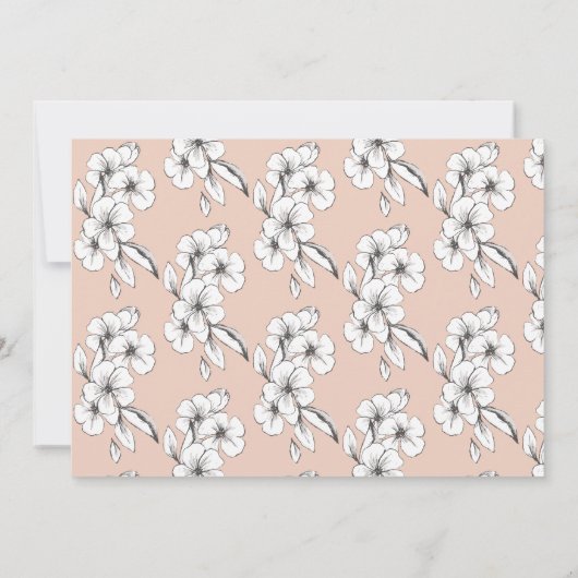 Met de hand geïllustreerde florale klasse van 2019 aankondiging (Achterkant)