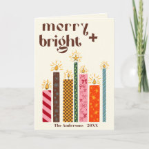 Met de hand geïllustreerde Merry + Bright Christma