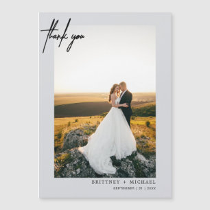 Met de hand gekartelde Moderne Foto Grijs Dank u