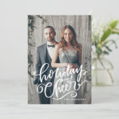 Met de hand-gelaten de Foto van de Bekleding van h Feestdagenkaart (Staand voorkant)