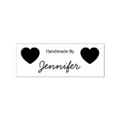 Met de hand gemaakt door Cursive Script Naam Twee Rubberstempel (Afrduk)