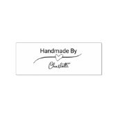 Met de hand gemaakt door uw naam cursief schrift m rubberstempel (Afrduk)