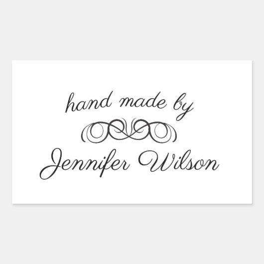 met de hand gemaakt | Gepersonaliseerde Sticker (Voorkant)