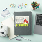 Met de hand gemaakt is mijn verzet-rechthoeksticke sticker (iPad Cover)