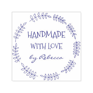 Met de hand gemaakt met liefde door  zelfinktende stempel