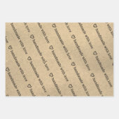 Met de Hand Gemaakt met Liefde Eigen Logo Rustic M Inpakpapier Vel (Voorkant 2)