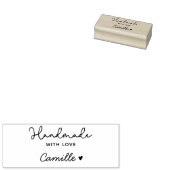 Met de hand gemaakt met liefde Modern script Minim Rubberstempel (Gestempeld)