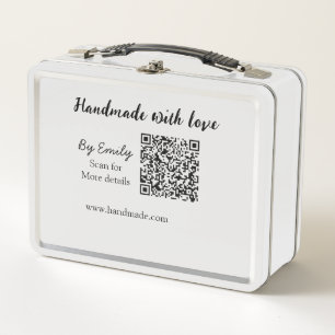 Met de hand gemaakt met liefde Q R-code klein bedr