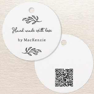 Met de hand gemaakt met liefde QR-code Prijs Hang Bedankjes Labels