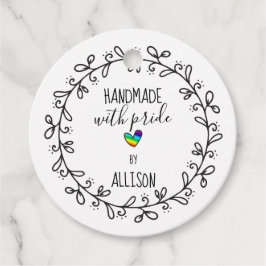 Met de hand gemaakt met trots Regenboog Ambachtsma Bedankjes Labels