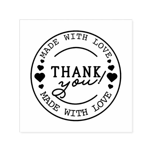 Met de Hand Gemaakt – Op Maat Bedankt Zelfinktende Stempel (Design)
