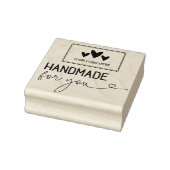 Met de hand gemaakt voor u Groot logo Rubberstempel (Stempel)