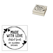 Met de hand geschetste kreet met liefde 	rubberstempel (Gestempeld)