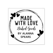 Met de hand geschetste kreet met liefde 	rubberstempel (Afrduk)