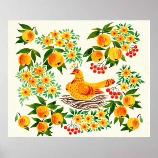 met de hand geschilde afbeelding: Turtledove Poster (Voorkant)