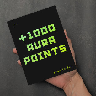 Met de hand geschilderd + 1000 Aura punten Feestdagenkaart