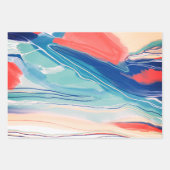 Met de hand geschilderd abstract schilderij met bl inpakpapier vel (Voorkant 2)