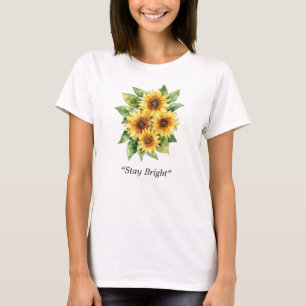 Met de hand geschilderd bloemmotief voor de zomer t-shirt