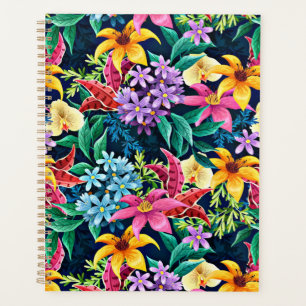 Met de hand geschilderd exotisch bloemmotief-23001 planner