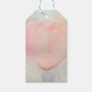 Met de hand geschilderd godinnenhart cadeaulabel