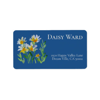 Met de hand geschilderd waterverf bloemendecor adr etiket