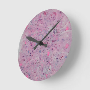 Met de hand geschilderde abstracte wandklok ronde klok