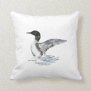 Met de hand geschilderde ballon die de vleugels ve kussen