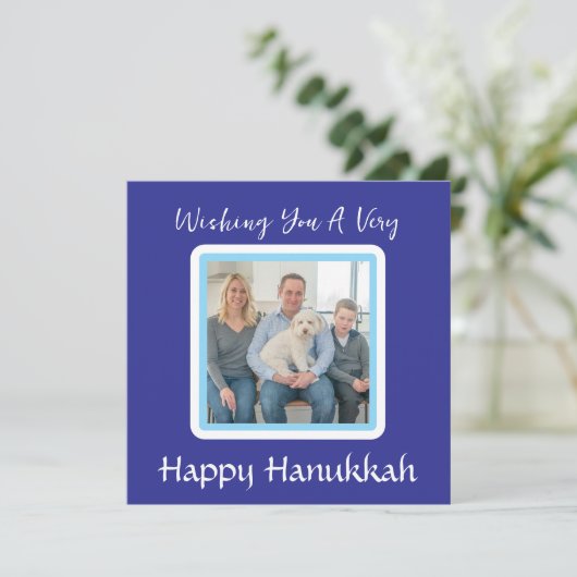 Met de hand geschilderde besneeuwde winterbomen HA Feestdagenkaart (Staand voorkant)