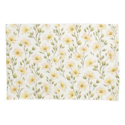 Met de hand geschilderde bloemenkussenhoes kussensloop (Voorkant)