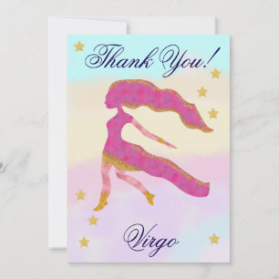 Met de hand geschilderde Virgo-verjaardag Bedankt