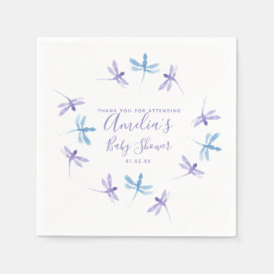 Met de hand geschilderde waterjuffers baby shower servet
