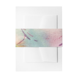 Met de hand geschilderde waterverf Belizaanse hibi Uitnodigingen Wikkel