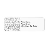 Met de hand-geschilderde Zwarte Krommen op het Wit Etiket (Voorkant)