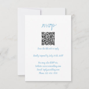 Met de hand geschreven eenvoudige fantasievolle li RSVP kaartje