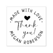 Met de hand geschreven Gemaakt met Liefde Hart Aan Zelfinktende Stempel (Design)