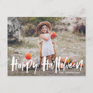 Met de hand geschreven Halloween Halloween-foto Briefkaart