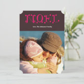 met de hand geschreven NOEL Feestdagenkaart (Staand voorkant)