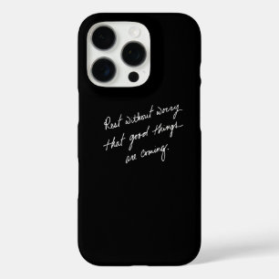 Met de hand geschreven rust zonder zorgen Spiritue iPhone 16 Pro Hoesje