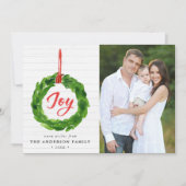 Met de hand geslepen vreugdevolle Wreath Holiday F (Voorkant)