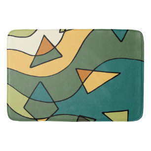 Met de hand getekend abstract vintage ontwerp badmat