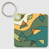 Met de hand getekend abstract vintage ontwerp sleutelhanger (Voorkant)