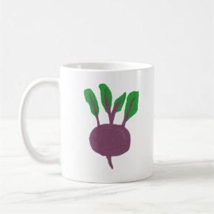 Met de Hand Getekend Biologisch Paars Bietengesche Koffiemok