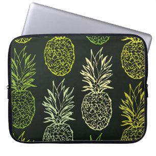 Met de hand getekend doedelpatroon. Palm leavesart Laptop Sleeve