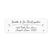 Met de Hand Getekend Etiket voor Retouradres (Voorkant)